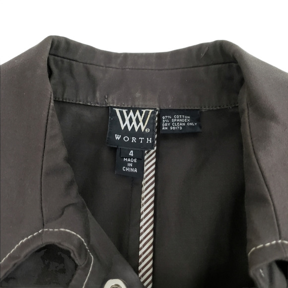 Worth Moto Jacket Western Lace Up Detail Brown 4 - Picture 8 of 8